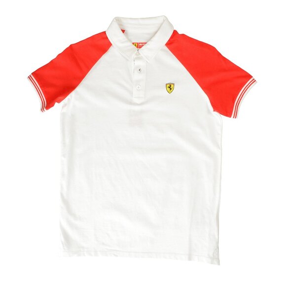 Scuderia Ferrari Kid "Bicolor Jersey" White / Red Polo Shirt 2/3 Years - Picture 1 of 4